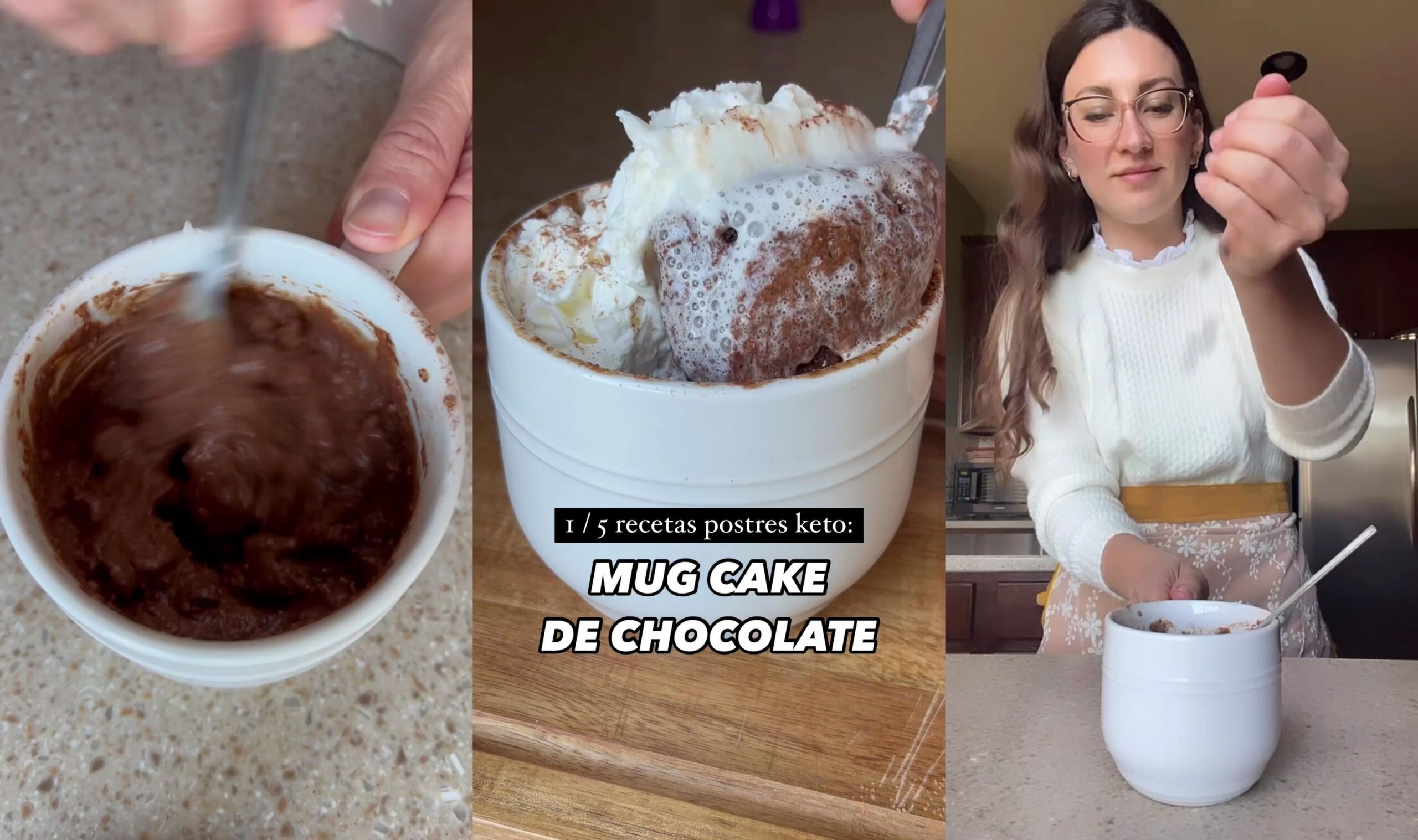 Mug Cake de Chocolate Keto Postre sin culpa Fácil y rápido